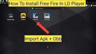 How To Install Free Fire in LD Player (Import Apk+Obb) Very Easy Toturial | SHER FF|