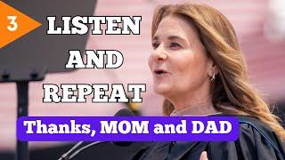 English LISTEN AND REPEAT practice | Boost your English | Melinda French Gates