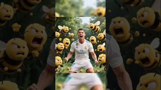 Why Did The Bees Attack Ronaldo?  #soccer #shorts