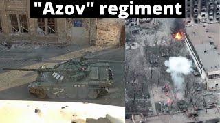 Azov Regiment in Mariupol destroys Russian equipment.