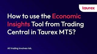 How to use the Economic Insights Tool from Trading Central in Taurex MT5?