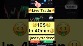 10 dollars in 30 min#bradleybeal #olymptrade #eurousd #forex #livetrade #daytrade #dollar