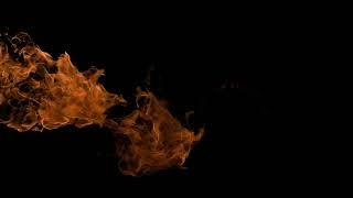 Fire and Flame Overlay 39 - Royalty Free Green Screen Footage - Real Flames