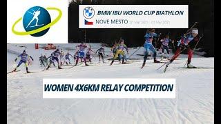 Biathlon. Women Relay Competition. Nove Mesto. 04.03.2021.