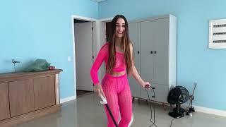 BEST TRANSPARENT FISHNET BODYSUIT CLEANING (NO BRA SEE THROUGH TRY ON) [4K· HOUSEWIFE]