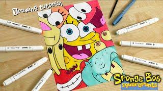 How to draw Spongebob Squarepants characters / Patrick Star / Squidward / Sandy Cheeks / Gary