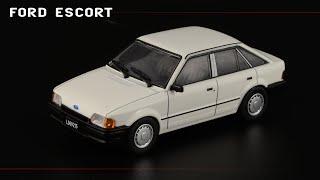 1980s, ABS and new engine: Ford Escort GL Mk IV 1986 • 1:43 scale model cars