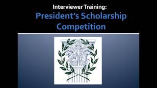 2016 Presidential Scholars Training Video