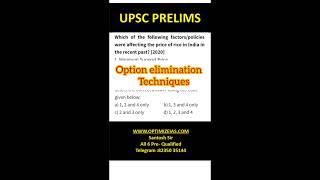 UPSC Prelims Tricks & Option Elimination Techniques #iasprelims  #iasexamprep #upsc#shorts