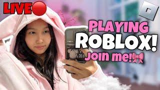 LIVE! PLAYING ROBLOX! JOIN ME!