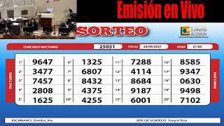 Sorteo de Quiniela Nocturno  Nº 25051- 24/09/2021 -21:00hs