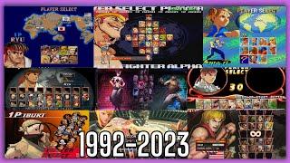 STREET FIGHTER (1992 - 2023) / Evolution of the character selection screen And Vs Screen  