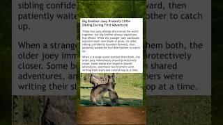Big Brother Protects His Sibling #wholesome #kangaroo
