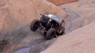 Moab Escalator, Josh's first time behind the wheel of a rock crawler, shows Authority! 2009