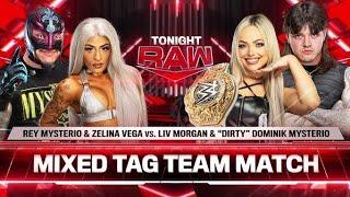 Lucha Completa: Rey Mysterio & Zelina Vega Vs Dominik Mysterio & Liv Morgan - Raw 08/07/2024 Español