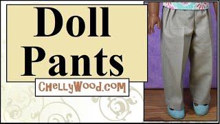 Free Doll Clothes Patterns: Pants with Pocket for 14- to 15-Inch Dolls