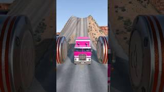 Colourful Flatbed Trucks vs Hydraulic Crush - BeamNG Drive