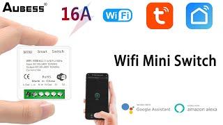 Aubess Wifi Mini Switch- Smart Home DIY Module-Smart Life APP/Alexa,Google Home,Yandex