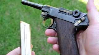 Shooting the Luger P08 9mm pistol