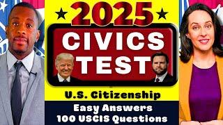2X Official Questions and Answers: 2025 US Citizenship USCIS 100 Civics Test, American Citizen Exam