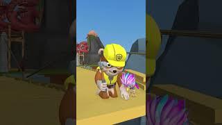 RUBBLE's Silent Best Friend | Pup Squad 3D #shorts #pawpatrol #rubble