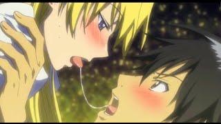 Anime romance kiss