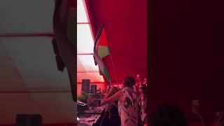 Ricardo Villalobos flies the Palestinian flag at Fabrika Festival in Tunisia | #freepalestine