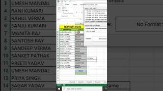 interview question highlight State #shorts #excel #exceltips #msexcel #exceltutorial #exceltrick