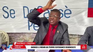 Nou poko janm sezi konsa, Apre anpil ane Nèg pa emègde a tap salanbe Pierre Esperance, yo rekonsilye