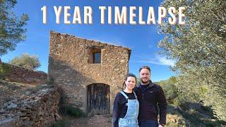 1 YEAR HOMESTEAD TIMELAPSE | All We Did On Our OFF GRID FINCA IN SPAIN