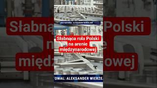 Słabnąca rola Polski na arenie międzynarodowej