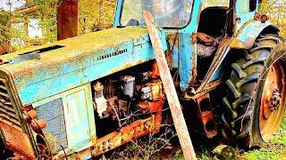 Full restoration of the engine on the old tractor/engine repair on the retro tractor IUMZ 6