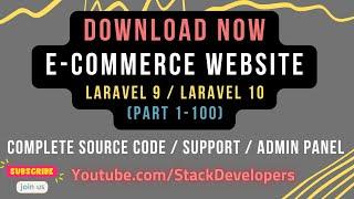 Laravel 10 - Download Ecommerce Website Source Code (Part 1-100) | Steps to Download in Advance