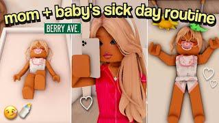 Mom & Baby Sick Day Routine! | Roblox Berry Avenue Roleplay