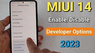 miui 14 enable and disable developer options | redmi Xiaomi