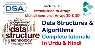 Multidimensional Arrays in Urdu / Hindi | Data Structures DSA | Kacs Learning