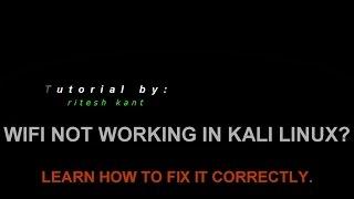 HOW TO FIX KALI LINUX WIFI ISSUE with wicd