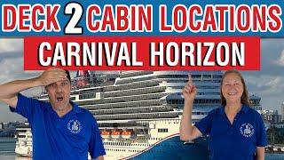 Carnival Horizon Deck 2 Cabin Locations | Tall Man’s Cruise Adventures