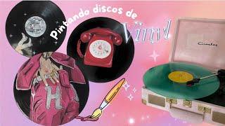 Como pintar Discos de Vinyl con mucho éxito DECORACIÓN AESTHETIC