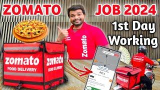 Zomato delivery boy 1st day working || Zomato delivery boy job || Zomato rider 1st day working 2024