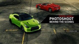 Photoshoot with Photoshop Timelapses — Ferrari 458 and GT-R Subjects.