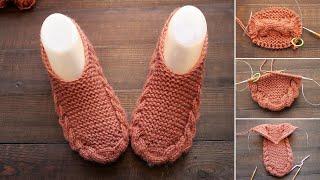  New seamless slippers knitting tutorial