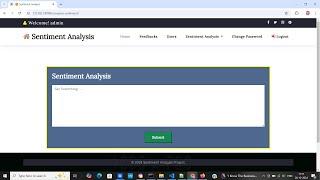 Sentiment Analysis Project using Python Django