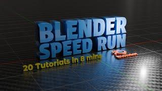 Blender SPEED RUN - 20 Text Effect Tutorials in 8 minutes!