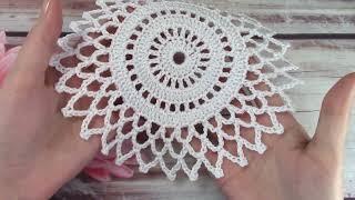 Красивая салфетка крючком// Crochet Very Easy Doily