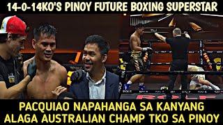 Pacquiao Napahanga Kay Weljon Mindoro Australian Champ TKO Sa Pinoy