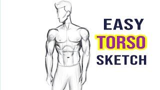 How to draw human figure Sketch drawing Torso | How to draw a Person | Figure Drawing Techniques