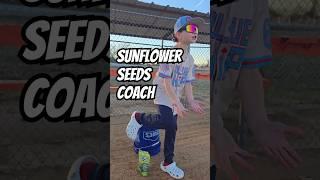 Bubble Gum baseball coach vs Sunflower seeds coach.  #baseball #baseballlife #baseballplayer
