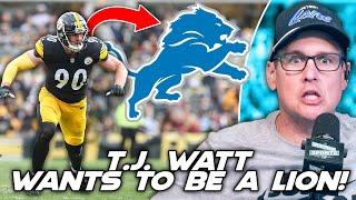 T J  Watt Wants to Play for Detroit Lions!