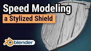 Speed Modeling a Stylized Shield - Blender Tutorial for Beginners